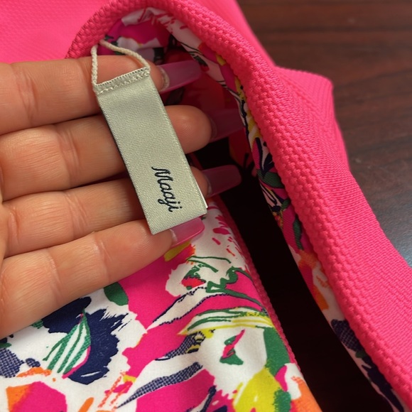 NWT Maaji Fuchsia Dianthus Alicia Trikini One Piece Reversible Swimsuit - Picture 8 of 12